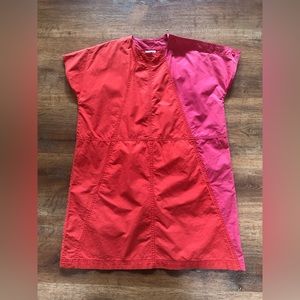 SOLD Vintage 80s Anastasia Paris Cotton Cap Sleeve Colorblock Shift Dress